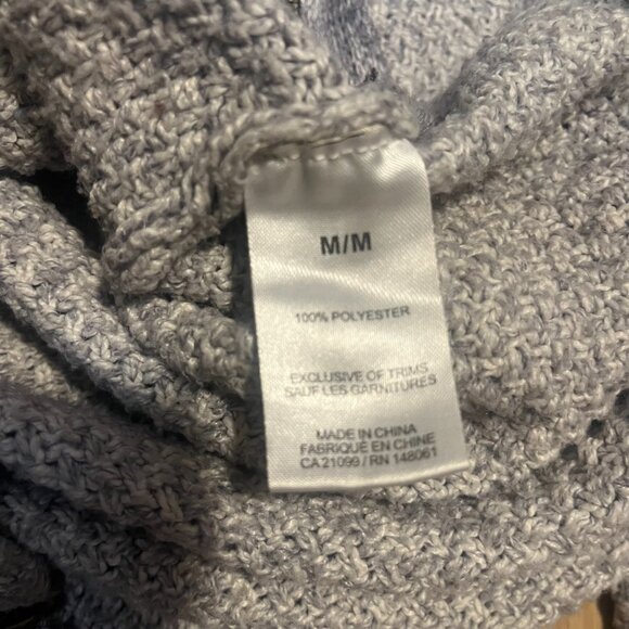 ARDENE Women's Grey Crew Neck Boxy Pullover Knit Sweater Medium Zipper Side - Picture 8 of 8